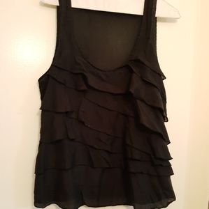 SOLD Juniors Medium black layered ruffles